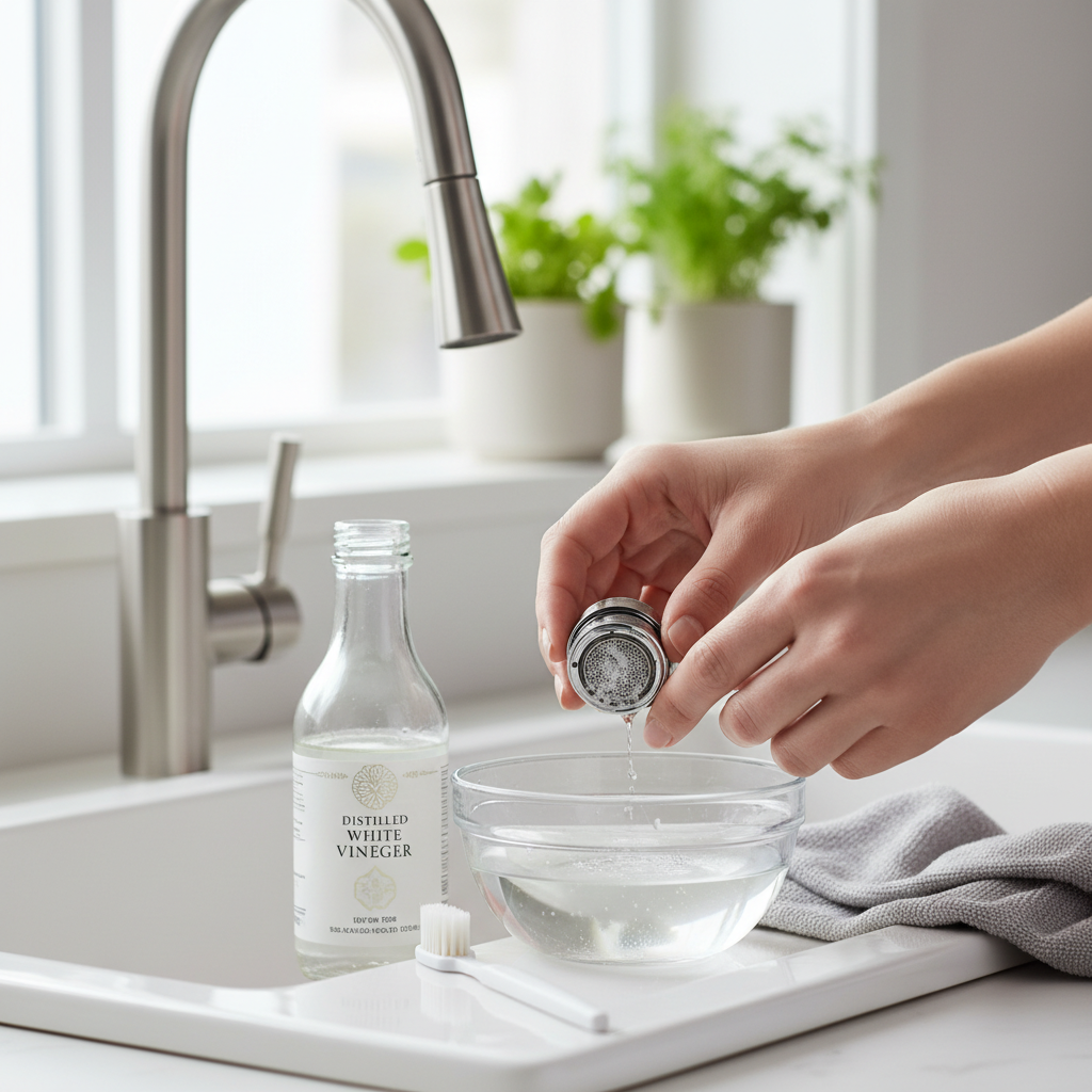 How to Easily Clean Clogged Faucet Aerators with Vinegar